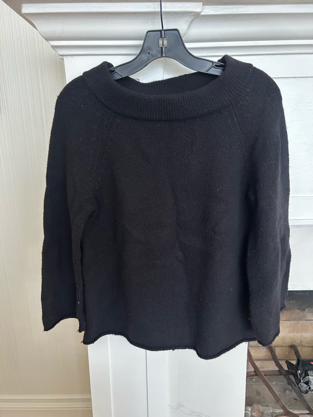 Black Women's Wool Sweater - Classic Bateaux